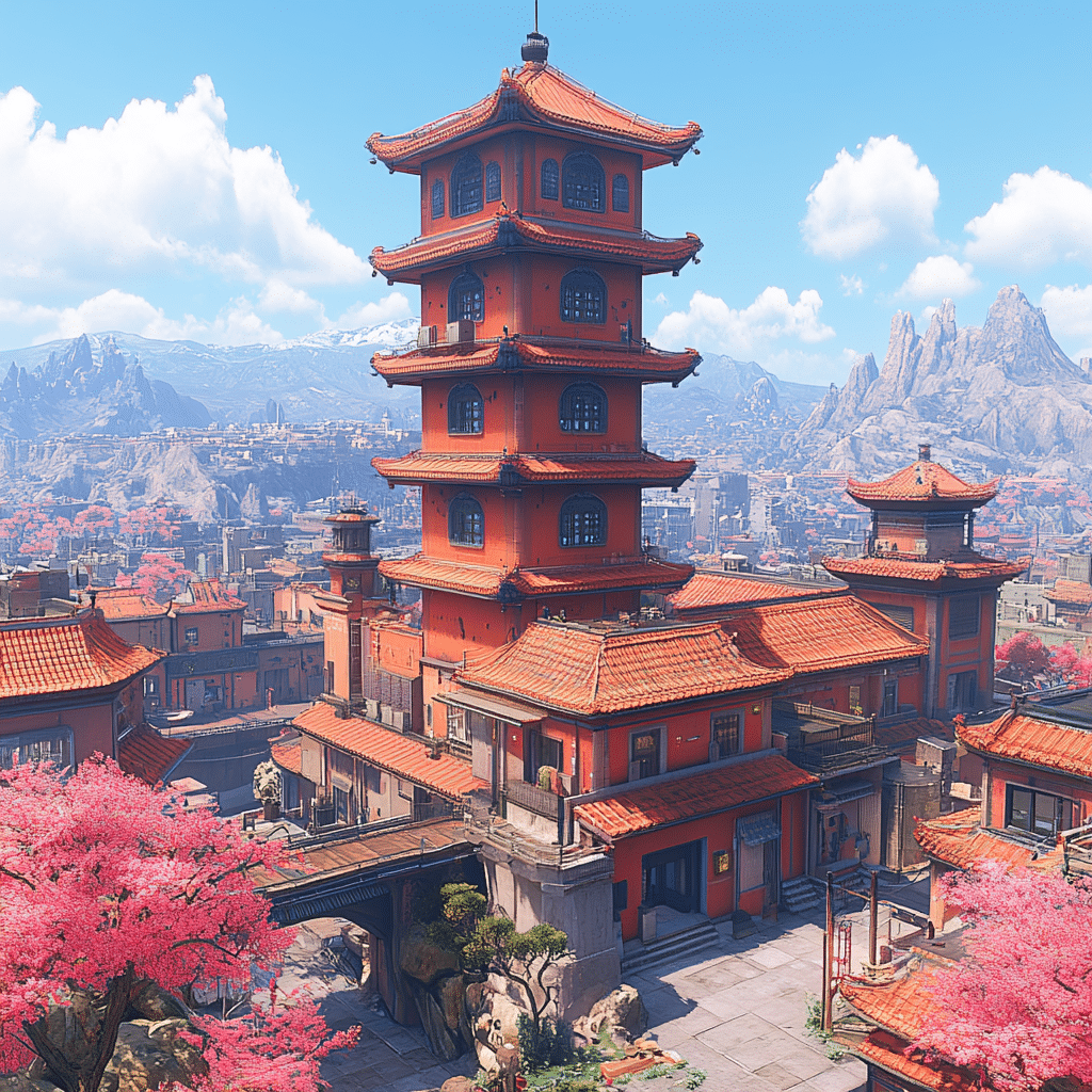 tilted towers