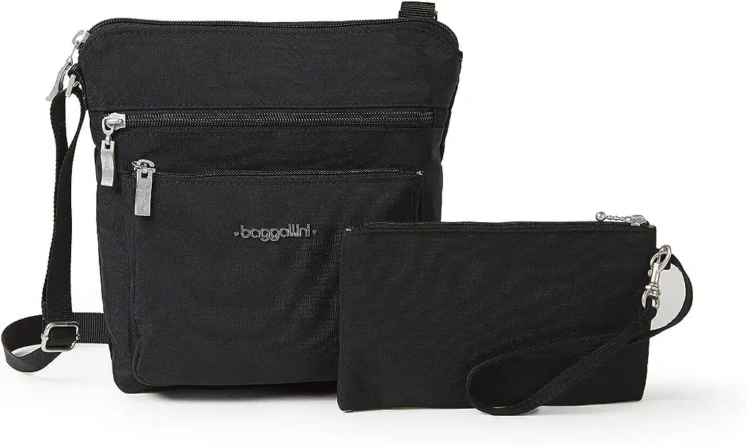 Baggallini womens Pocket With Rfid Crossbody Bags, BlackSand, One Size US