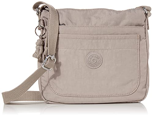 Kipling womens WomenÃâÃ¢â¬â¢s Sebastian Bag, Super Light, Durable Messenger Bag, Nylon Shoulder Crossbody Bag, Grey Gris, L x H D US