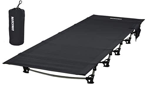 MARCHWAY Ultralight Folding Tent Camping Cot Bed, Portable Compact for Outdoor Travel, Base Camp, Hiking, Mountaineering, Lightweight Backpacking (Black)