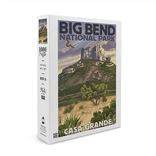 Big Bend National Park, Texas, Casa Grande (Piece Premium Puzzle, Challenging Jigsaw Puzzle for Adults and Family, Made in USA,x)