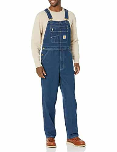 Carhartt Men's Loose Fit Denim Bib Overall, Darkstone, x