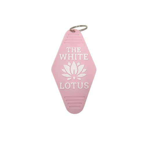FRESHe White Lotus Keychain   Resort & Spa Decorative Key Tag   Made in USA!