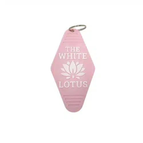 FRESHe White Lotus Keychain   Resort & Spa Decorative Key Tag   Made in USA!
