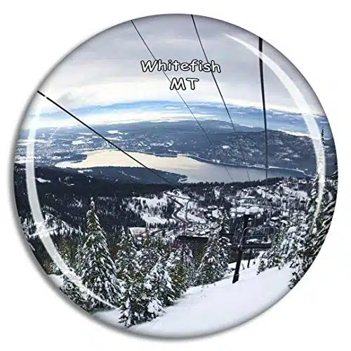 Fridge Magnet Whitefish Mountain Resort Montana USA Travel Souvenir Collection for Gift Home Decoration Office Whiteboard
