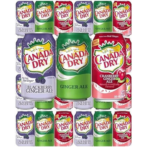 Ginger Ale Variety Pack, Cranberry, Blackberry, Regular, fl oz, cans