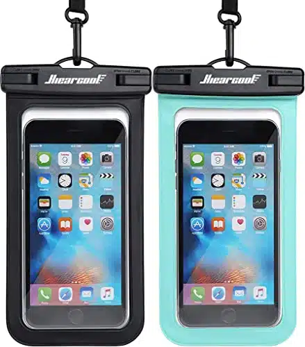 Hiearcool Waterproof Phone Pouch, Waterproof Phone Case for iPhone Pro Max XS Samsung, IPXCellphone Dry Bag Beach Essentials Pack