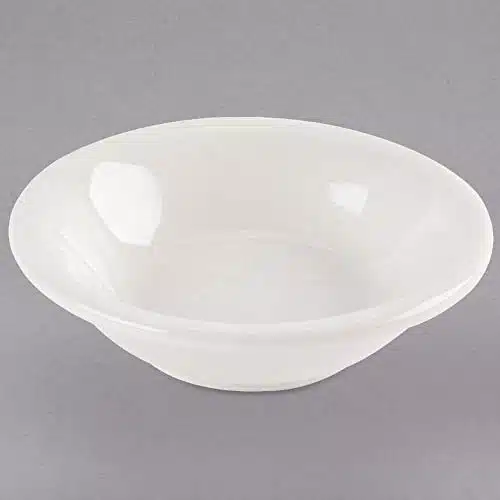 HomeVss Restaurant Value, Stoneware with Rolled Edge, America White inch Fruit Bowl, Case of