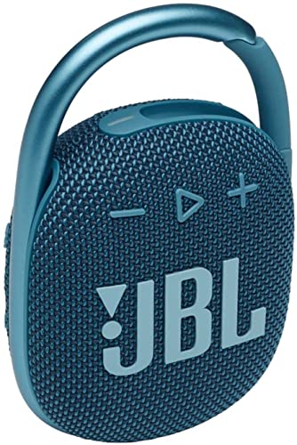 JBL Clip Portable Speaker with Bluetooth, Built in Battery, Waterproof and Dustproof Feature Blue New (Renewed)