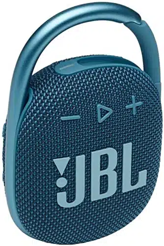 JBL Clip Portable Speaker with Bluetooth, Built in Battery, Waterproof and Dustproof Feature   Blue New (Renewed)