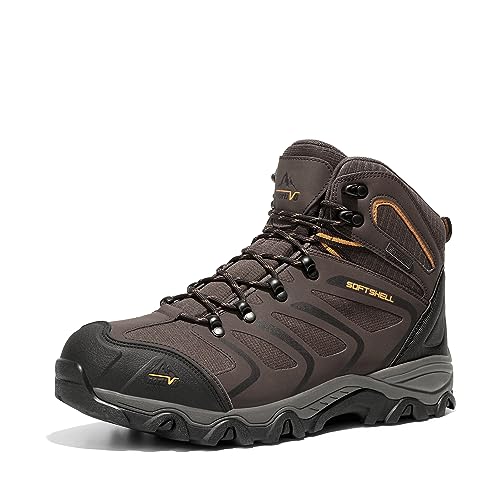 NORTIV ens Hiking Boots Waterproof Work Outdoor Trekking Backpacking Mountaineering Lightweight Trails Shoes US BrownBlackTan,_M Armadillo .