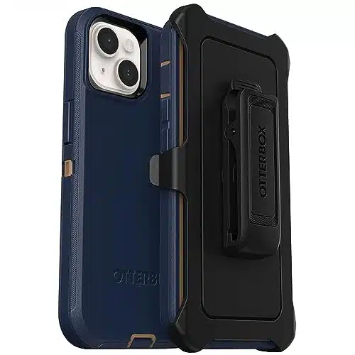 OtterBox iPhone & iPhone (Only)   Defender Series Case   Blue Suede Shoes   Rugged & Durable   with Port Protection   Includes Holster Clip Kickstand   Non Retail Packaging