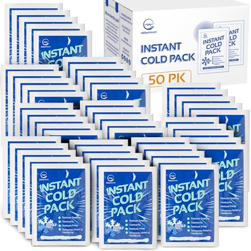 Packs Instant Ice Cold Pack (â x â) Disposable Instant Ice Packs for Injuries Cold Compress Ice Pack for Pain Relief, Swelling, First Aid, Toothache, Athletes & Outdoor Activities