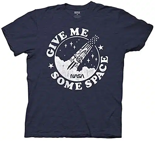 Ripple Junction NASA Give Me Some Space Crew T Shirt Large Heather Navy