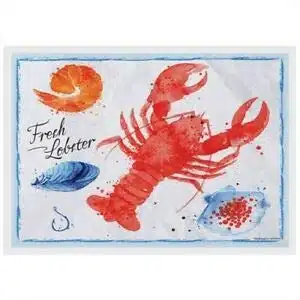 Seafood #Fresh Lobster Paper Placemats Pack x Nautical Cruise Beach
