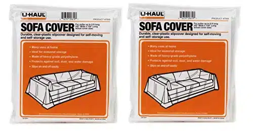 U Haul Sofa Covers   Pack â Plastic Moving and Storage Covers for Couches Up to â Long â â x â Covers â Water Resistant