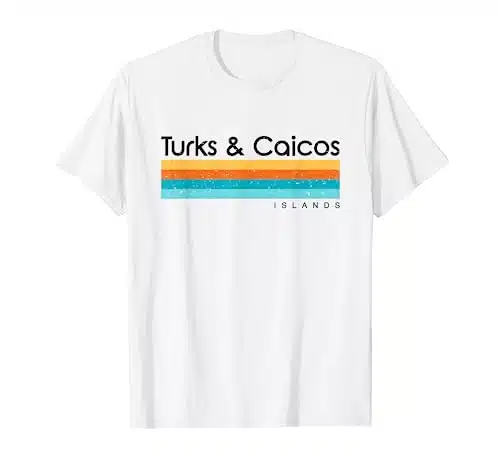 Vintage Turks & Caicos Islands Retro Design T Shirt