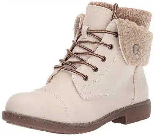CLIFFS BY WHITE MOUNTAIN Women's Duena Hiking Style Boot, Winter WhiteBurnFabFleece,