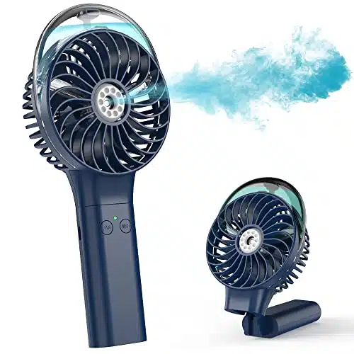 COMLIFE Portable Handheld Misting Fan, mAh Rechargeable Battery Operated Spray Water Mist Fan, Foldable Mini Personal Fan for Travel, Makeup, Home, Office, Camping, Outdoors