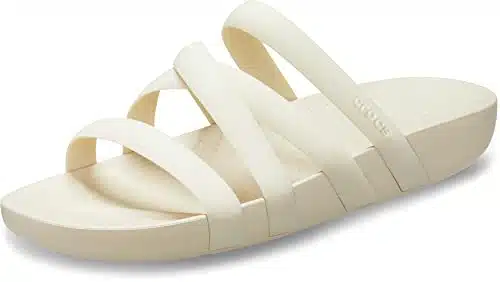 Crocs Women's Splash Strappy Sandals, Bone,