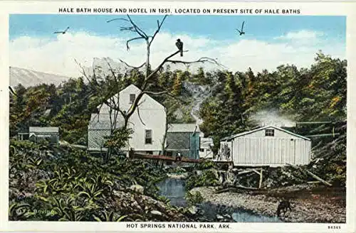 Hale Bath House And Hotel, Hot Springs National Park Hot Springs, Arkansas AR Original Antique Postcard