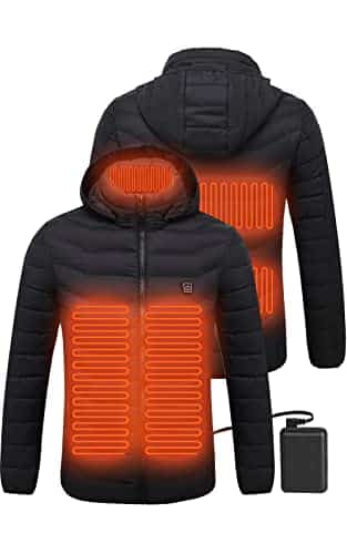 Heated Jacket(Included Battery) (Black, Large)
