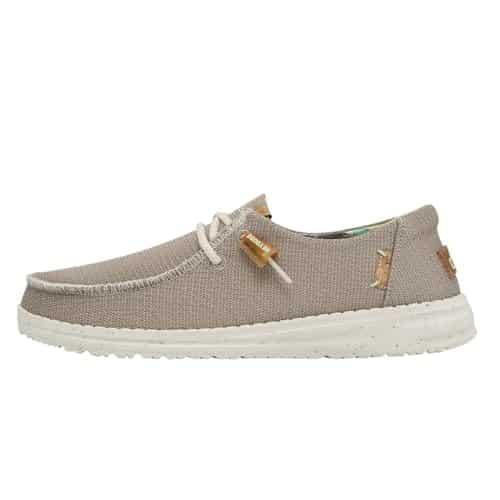 Hey Dude Womens Shoes Eco Sox Tan   Lace Up Loafers   Comfortable & Light Weight, Wendy