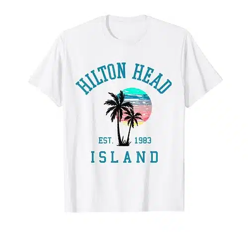 Hilton Head Island South Carolina Beach Palm Trees Summer T Shirt