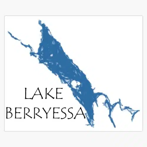 Lake Berryessa Napa Valley California Window Water Bottle Bumper Sticker Decal