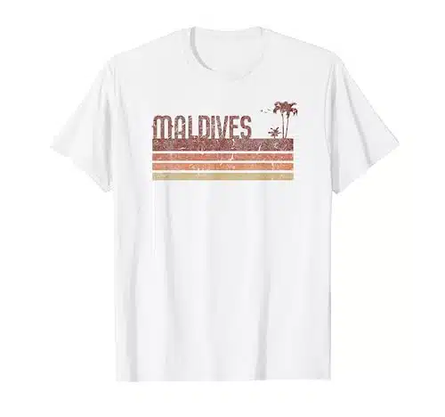 Maldives Vintage s s Vacation T Shirt