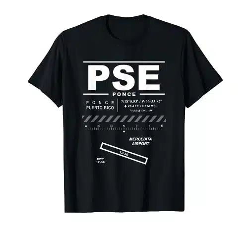 Mercedita Airport Ponce Puerto Rico PSE T Shirt