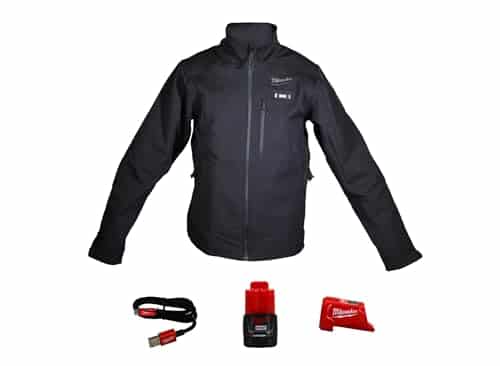 Milwaukee B L Lithium Ion Toughshell Black Heated Jacket Kit with Battery (Large)