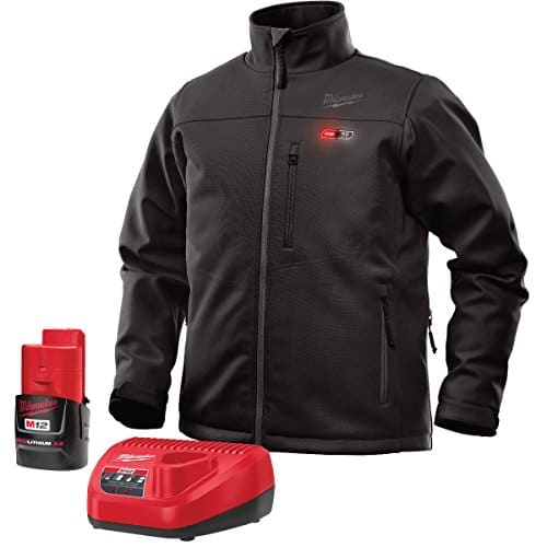 Milwaukee Jacket Heated KIT V Lithium Ion   Battery and Charger Included (Medium, Black)