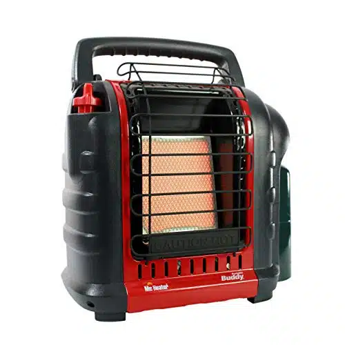 Mr. Heater FHBX Buddy ,,BTU Indoor Safe Portable Propane Radiant Heater, Red Black