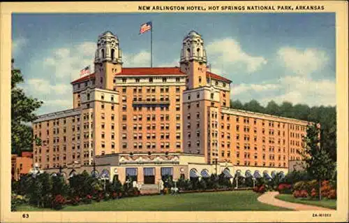 New Arlington Hotel, Hot Springs National Park Hot Springs, Arkansas AR Original Antique Postcard