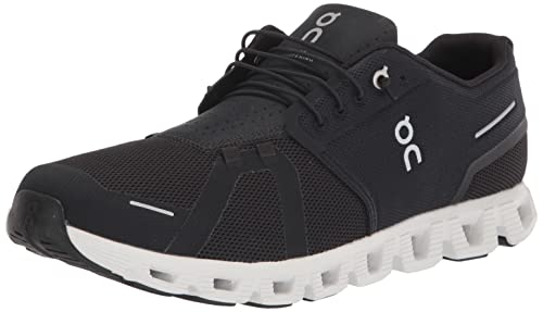 On Men's Cloud Sneakers, BlackWhite, edium US