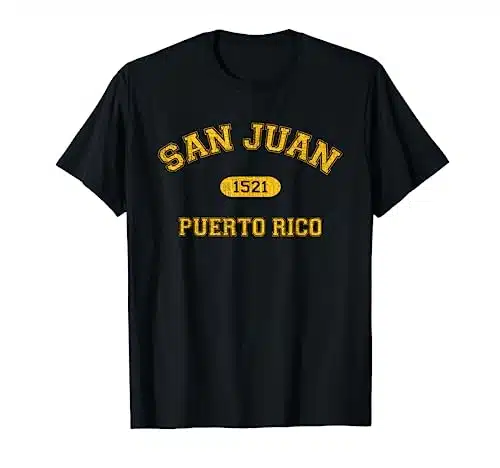 Retro College Style San Juan, Puerto Rico T Shirt
