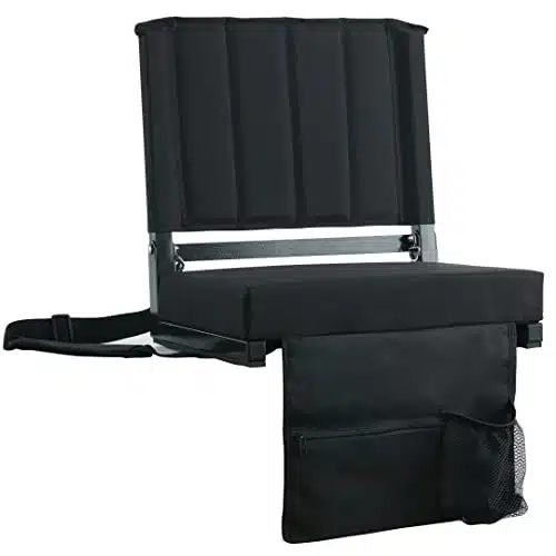 SPORT BEATS Stadium Seat for Bleachers with Back Support and Wide Padded Cushion Stadium Chair   Includes Shoulder Strap and Cup Holder