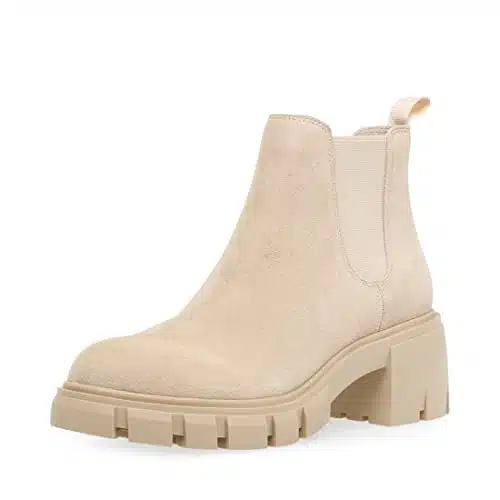 Steve Madden Women's HOWLER Ankle Boot, Sand Suede,