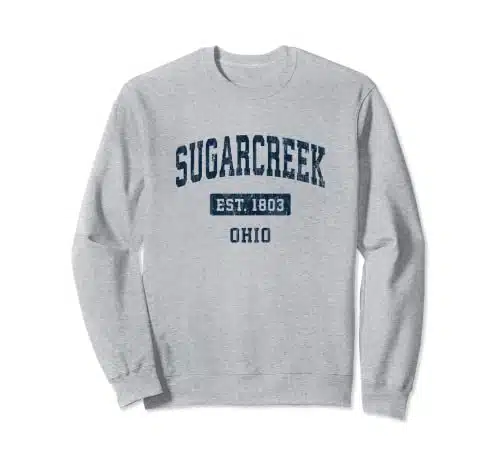 Sugarcreek Ohio OH Vintage Sports Established Navy Design Sweatshirt