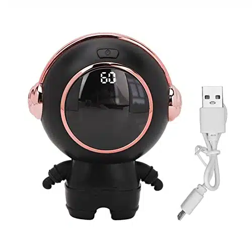 USB, Rechargeable Portable USB Heater Digital Fast Heating Electric for Winter (Black)