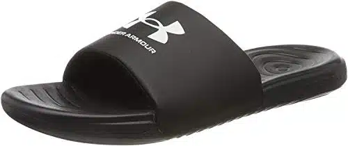 Under Armour Men's Ansa Fixed Strap Slide Sandal, Black ()Black,