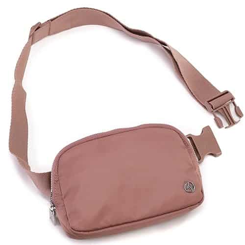 Unisex Belt Bag, Pander L Everywhere Fanny Pack for Women with Adjustable Strap, Small Waist Pouch for Workout Running Traveling Hiking (One Size, Dune)