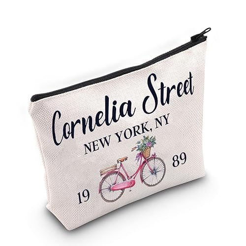 WZMPA Cornelia Street New York Cosmetic Bag Lover Musical Singer Album Bike Zipper Pouch Bag Song Lyric Merchandise (Cornelia Street)