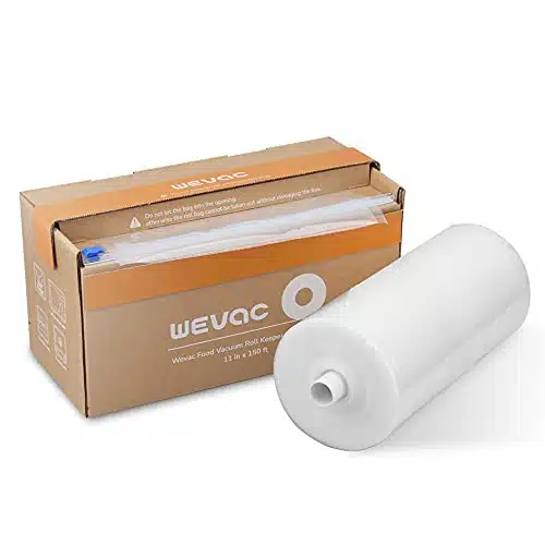 Wevac  x  Food Vacuum Seal Roll Keeper with Cutter, Ideal Vacuum Sealer Bags for Food Saver, BPA Free, Commercial Grade, Great for Storage, Meal prep and Sous Vide