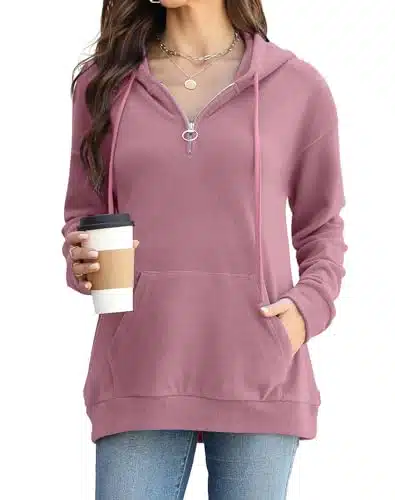 Zip Up Hoodie Women Fall Sweater Cute Tops Carhartt Sherpa Hoodie Lululemon Dupes Sweatshirt Pink S