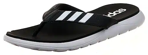 adidas Men's Comfort Flip Flop Slide Sandal, Black,  US