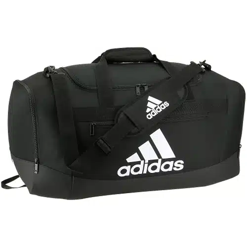 adidas Unisex Adult Defender edium Duffel Bag, BlackWhite, One Size