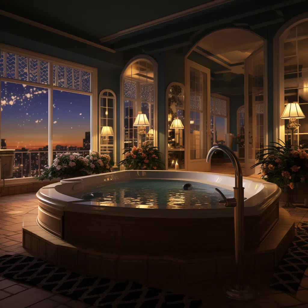 hotel room with jacuzzi