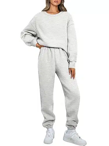 AUTOMET Womens Two Piece Outfits Lounge Sets Oversized Sweatsuit Fall Clothes Track Suits Sweatshirts Sets Casual Essentials Clothes Sweatpants with Pockets